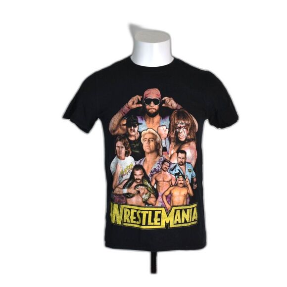 Wrestlemania Graphic Tee Black WWE Ric Flair Small - Picture 1 of 5